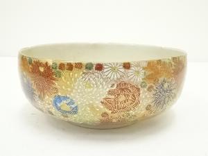 九谷焼　色絵花詰菓子鉢